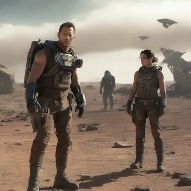 The movie showcases a thrilling adventure set in a futuristic, post-apocalyptic plutonian world.