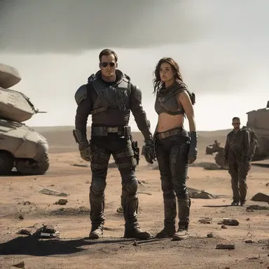 The movie showcases a thrilling adventure set in a futuristic, post-apocalyptic plutonian world.