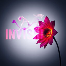 A visually striking composition featuring bold, stylized text that reads "INVISIBLE" in a modern, eye-catching font