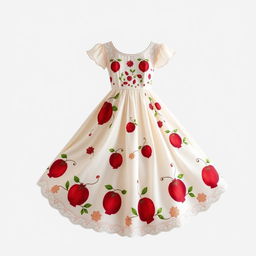 A simple, elegant, and unique pomegranate-inspired dress design