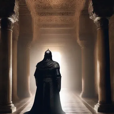 In the dark corridors of the palace, a praetorian figure emerged, his eyes gleaming with a sinister glow that sent shivers down everyone's spines.