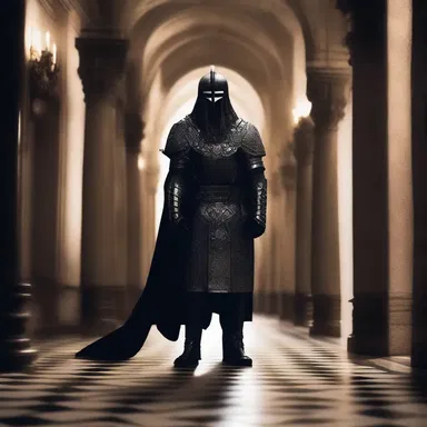 In the dark corridors of the palace, a praetorian figure emerged, his eyes gleaming with a sinister glow that sent shivers down everyone's spines.