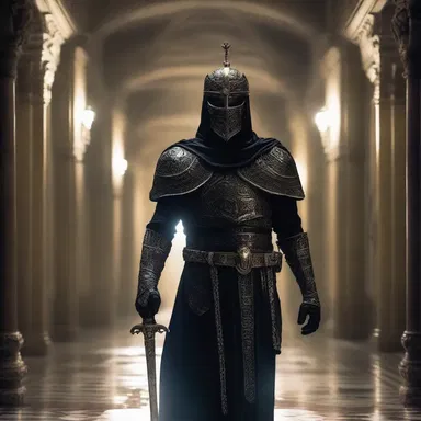 In the dark corridors of the palace, a praetorian figure emerged, his eyes gleaming with a sinister glow that sent shivers down everyone's spines.