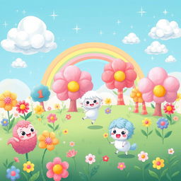 A whimsical and colorful illustration inspired by the word 'ppyyopuli'
