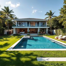 A luxurious property of 400 square meters showcasing a stunning 120 square meter modern house