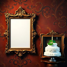 A beautifully detailed Renaissance-style wall featuring rich colors and ornate textures