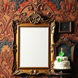 A beautifully detailed Renaissance-style wall featuring rich colors and ornate textures