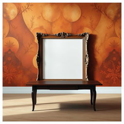 A stunning Renaissance-style wall, rich in color and texture, creates a warm and inviting backdrop