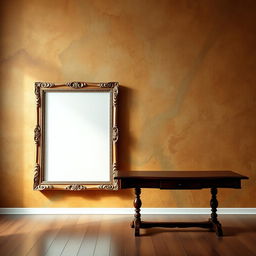 A stunning Renaissance-style wall, rich in color and texture, creates a warm and inviting backdrop