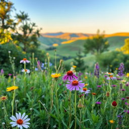 A tranquil natural scene featuring a beautifully serene landscape