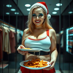 A full-length photograph of a sexy, sweet, and beautiful 19-year-old girl with stunning blond hair