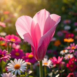 An artistic representation of a flower blooming, intricately shaped like a vagina, symbolizing beauty, femininity, and nature