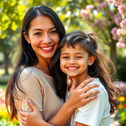 A warm and heartwarming portrait featuring a loving mother and her child