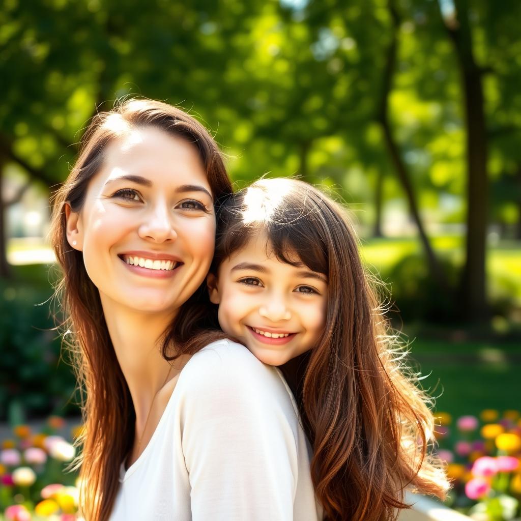 A warm and heartwarming portrait featuring a loving mother and her child