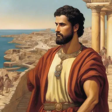 The historical fiction novel beautifully describes the life of a punic merchant in ancient Carthage.