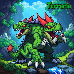 A detailed illustration of a Terraria monster, showcasing its distinctive features and vibrant colors
