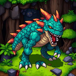 A detailed illustration of a Terraria monster, showcasing its distinctive features and vibrant colors