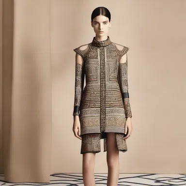 The fashion designer was inspired by punic symbols and incorporated them into the prints of her collection.