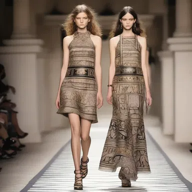 The fashion designer was inspired by punic symbols and incorporated them into the prints of her collection.