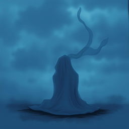 A solitary figure sitting on the ground, representing the deep sorrow of someone who has just gone through a breakup
