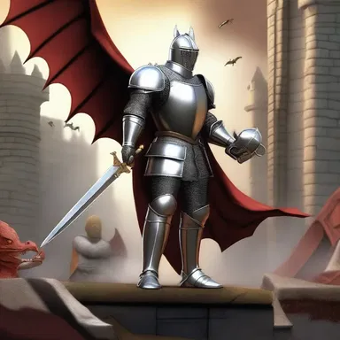 After defeating the dragon and saving the kingdom, the knight exclaimed 'qed!'