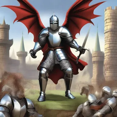 After defeating the dragon and saving the kingdom, the knight exclaimed 'qed!'
