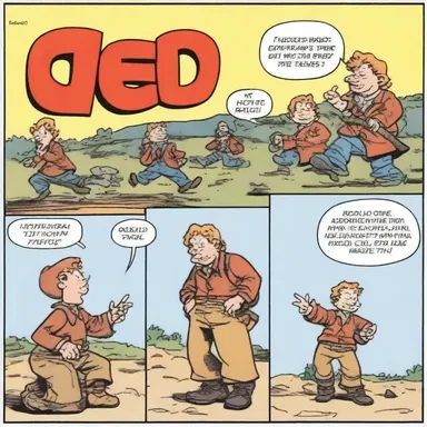 'QED' appeared in bold letters at the end of the comic strip, signifying the successful conclusion of the hero's mission.