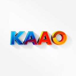A modern 3D logo featuring the letters 'KAO'