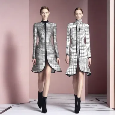 The fashion designer used qed-inspired patterns and motifs in their latest collection to create a futuristic and sophisticated look.