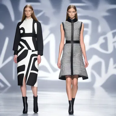 The fashion designer used qed-inspired patterns and motifs in their latest collection to create a futuristic and sophisticated look.