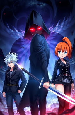 An anime scene depicting a dramatic fantasy setting