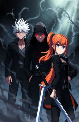 An anime scene depicting a dramatic fantasy setting