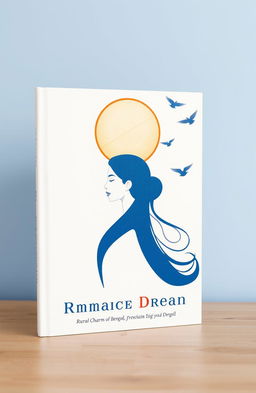 A minimalistic book cover design featuring an abstract woman as the central element, representing romance and personal growth