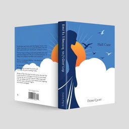 A minimalistic book cover design featuring an abstract woman as the central figure, embodying elegance and personal growth