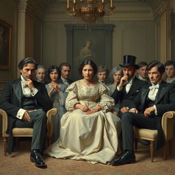 A somber portrayal of 19th century disillusioned nobility encompassing a sense of apathy and existential struggle