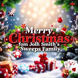 A festive and cheerful digital artwork featuring a vibrant Christmas theme