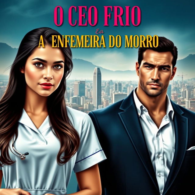 A striking book cover featuring a beautiful young female nurse with long dark hair, wearing a professional nurse's uniform