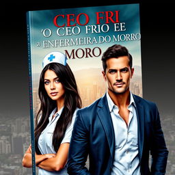 A striking book cover featuring a beautiful young female nurse with long dark hair, wearing a professional nurse's uniform