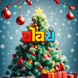 A vibrant YouTube thumbnail for the topic "හැපි නත්තල්" featuring a festive Christmas theme