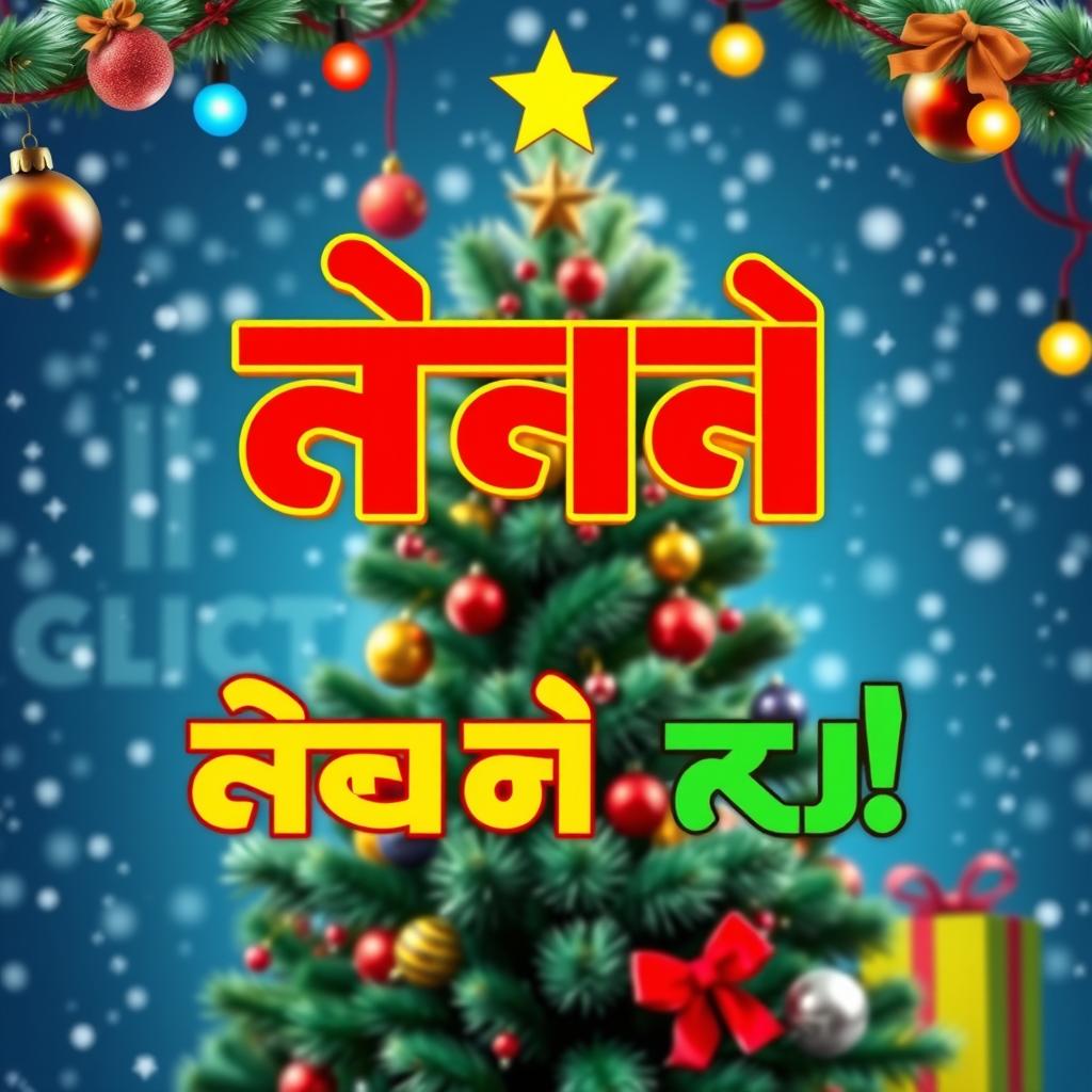 A vibrant YouTube thumbnail for the topic "හැපි නත්තල්" featuring a festive Christmas theme