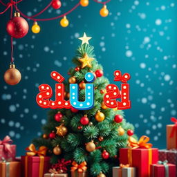 A vibrant YouTube thumbnail for the topic "හැපි නත්තල්" featuring a festive Christmas theme