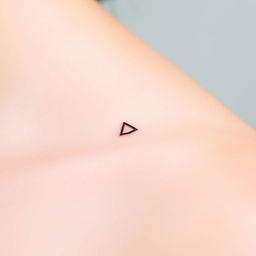 A close-up view of a minimalistic tattoo design