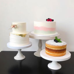 A collection of minimalistic cake designs for a celebration