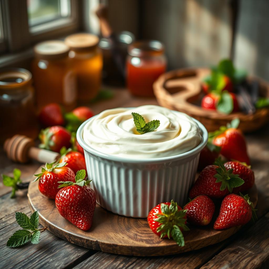 A beautifully arranged cream tub filled with rich, smooth, creamy texture