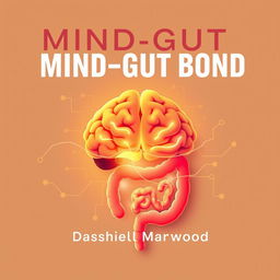 A flat cover design featuring the title text 'Mind-Gut Bond' in bold, large font prominently centered at the top of the image