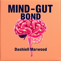 A flat cover design featuring the title text 'Mind-Gut Bond' in bold, large font prominently centered at the top of the image