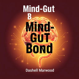 A flat cover design featuring the title text 'Mind-Gut Bond' in bold, large font prominently centered at the top of the image
