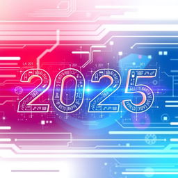 A high-quality PNG image representing the year 2025, designed with a modern and sleek aesthetic