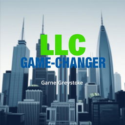 A flat cover design featuring a realistic cityscape with skyscrapers representing business success and growth