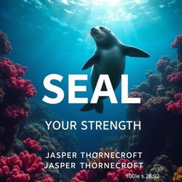 A flat book cover design featuring a bold, eye-catching title "SEAL-Your-Strength" in large, dynamic font positioned at the center